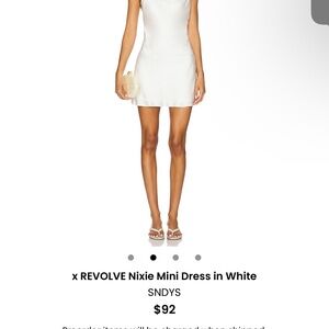 REVOLVE White Halter Sheath Mini Dress